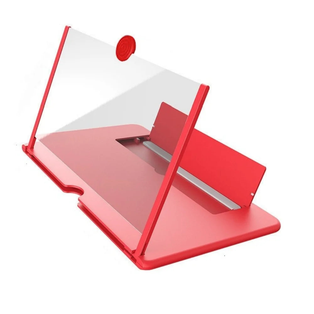 10/12 Inch Folding Mobile Screen Magnifying Glass Phone Desktop Stand 3D Mobile Phone Screen Magnifying Glass HD Video Amplifier